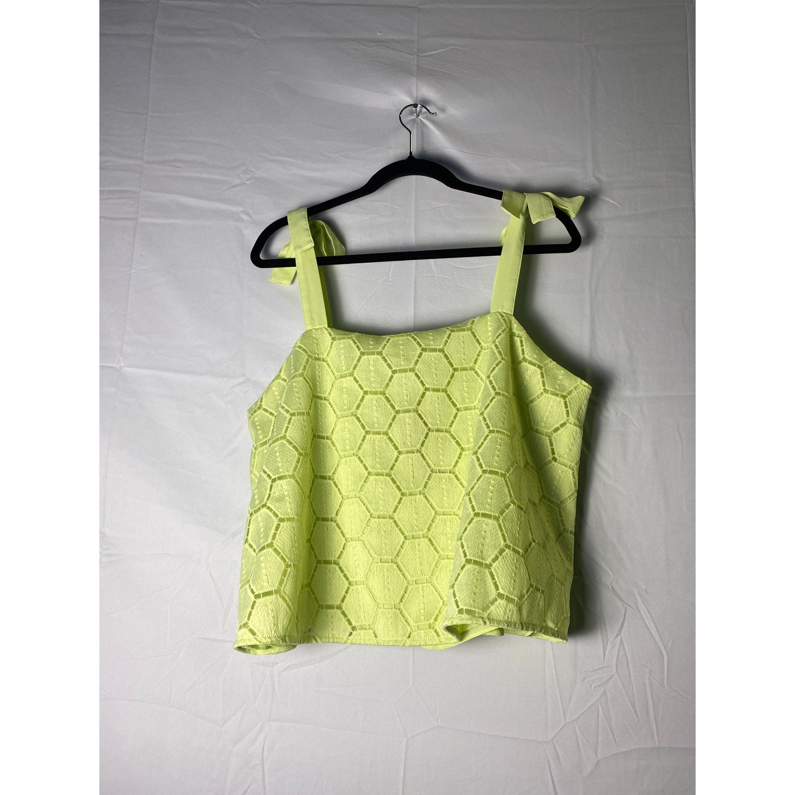 Ryegrass Square Neck Sleeveless Green Tank Top Women's Size Large