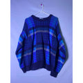 Columbus Avenue Navy Blue Knit Sweater Men's Size Medium Pullover 100% Cotton