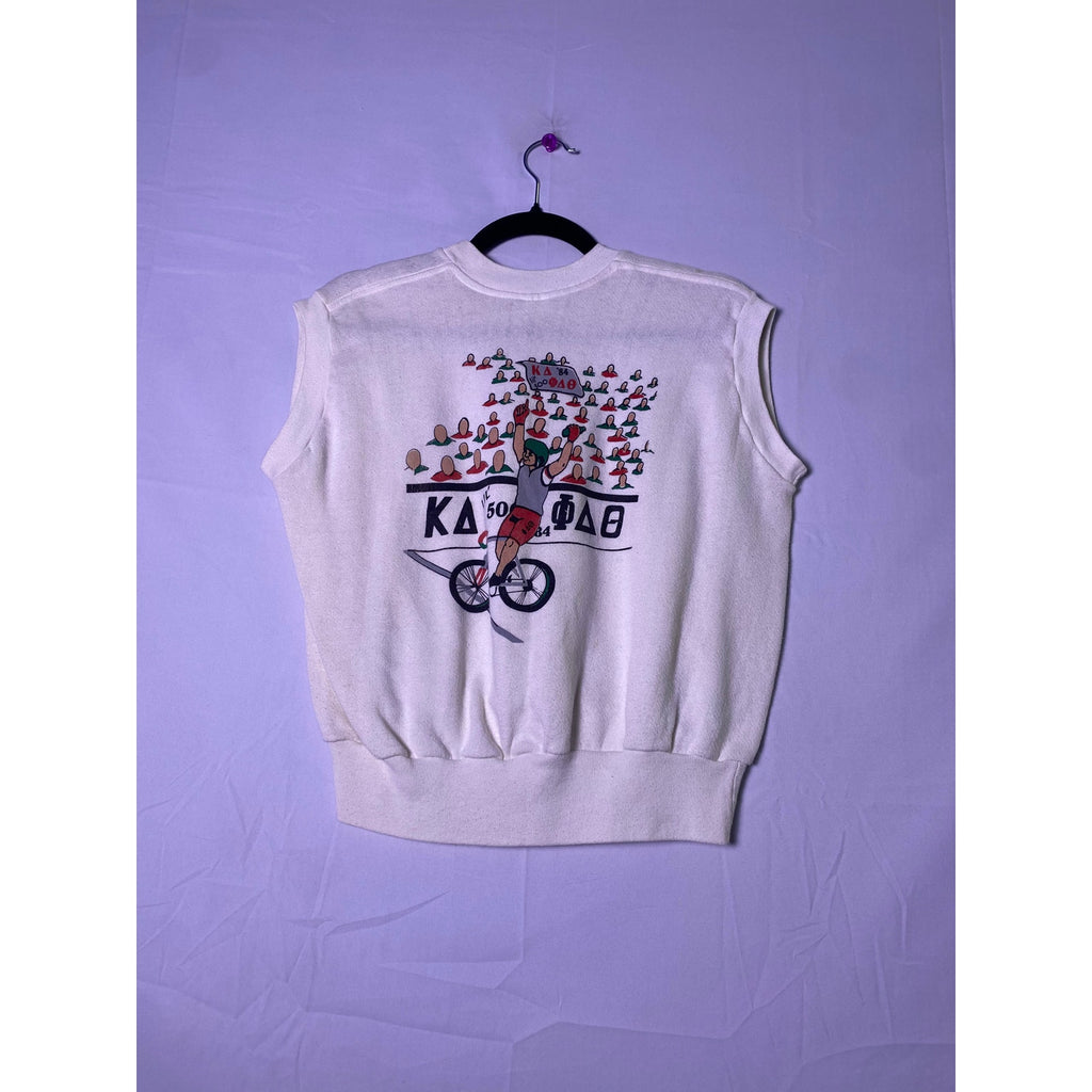 1984 Little 500 Racing White Crewneck Sweatshirt Pullover Men's Size Medium