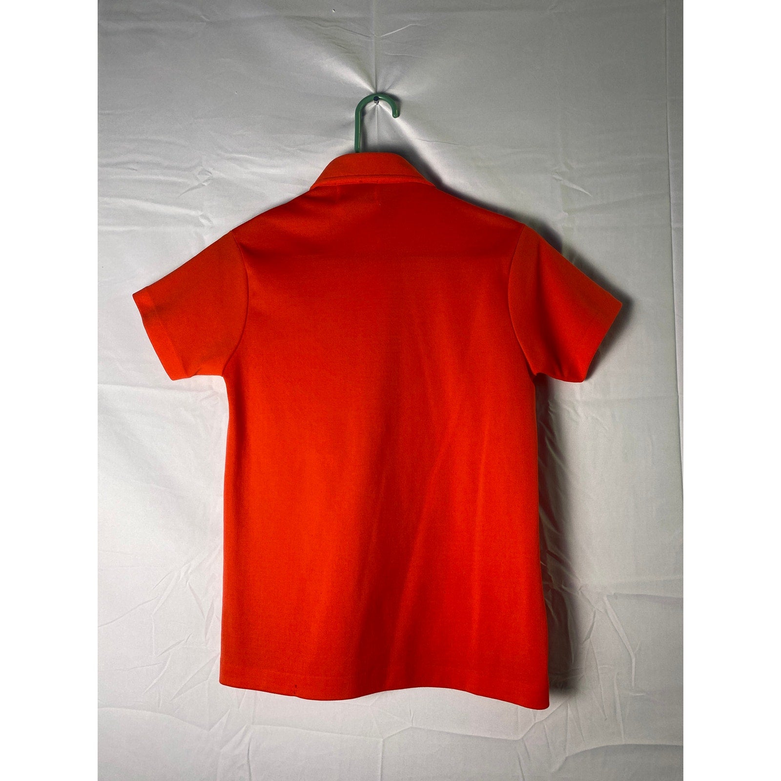 Andrew St. John Quarter Buttons Orange Polo Shirt Short Sleeve Women's Size S/M