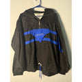 Reebok Black Blue Quarter Zip Windbreaker Jacket Pullover Men's Size Medium