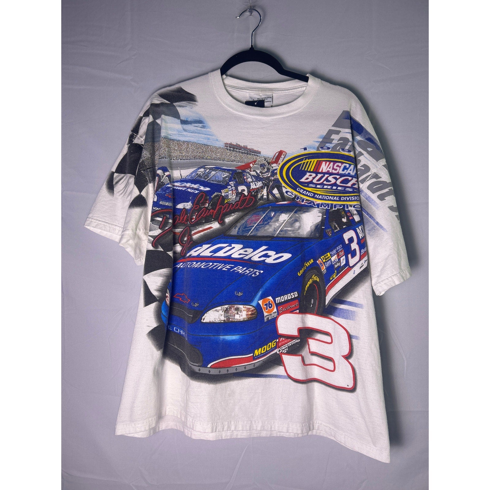Vintage Chase Authentics Earnhardt #3 NASCAR BUSCH Series All Over Print Shirt L