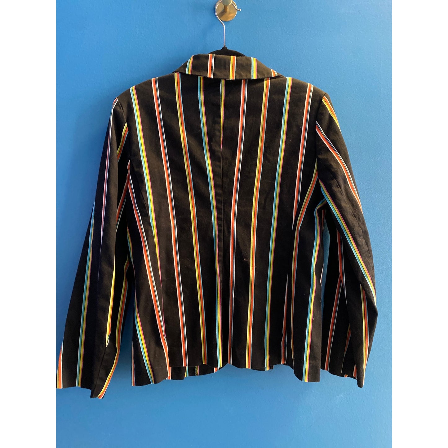 70's Vintage Touché Striped One Button Blazer Jacket Women's Size Medium