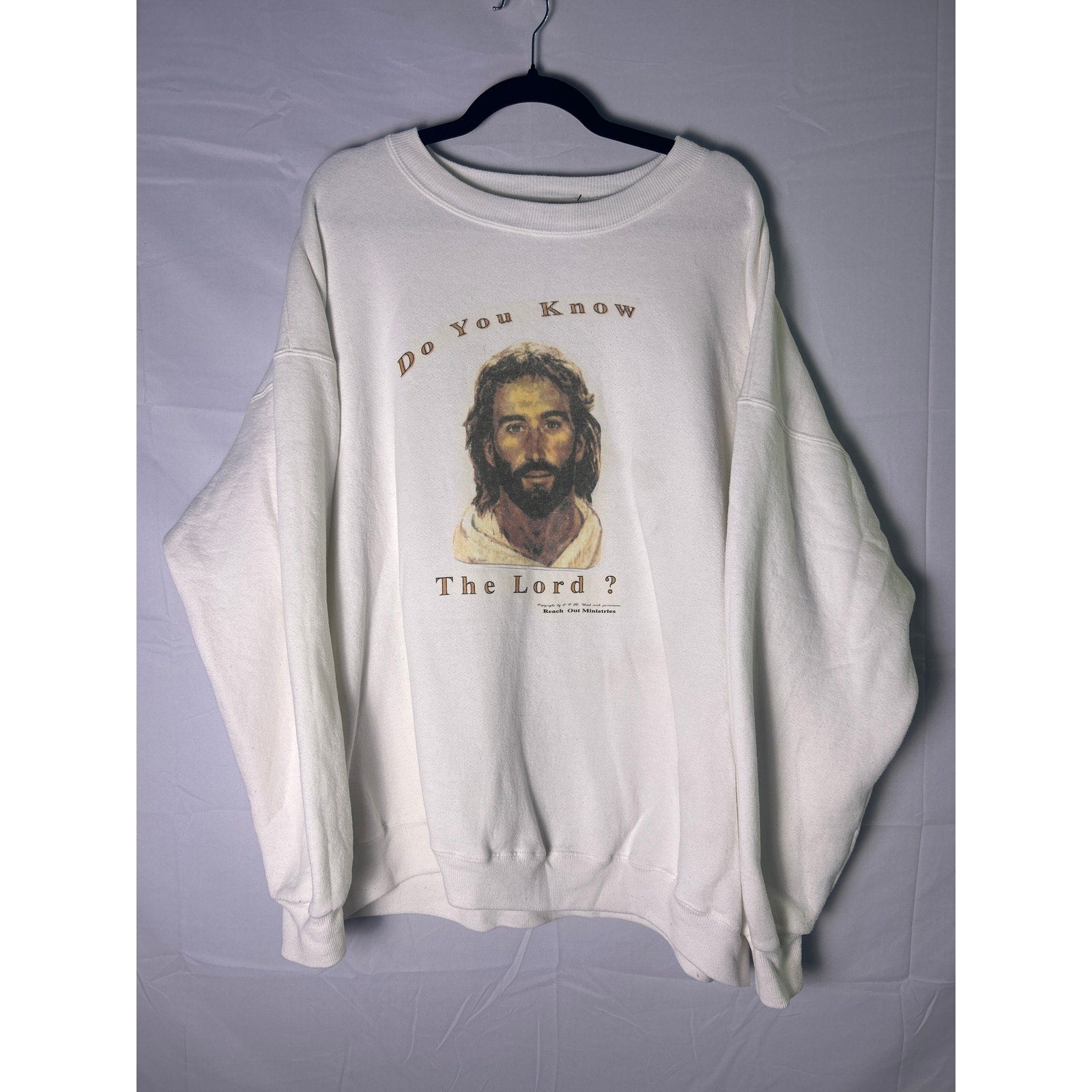 Lee Heavyweight Did You Know the Lord? White Sweatshirt Women's Size 2XL