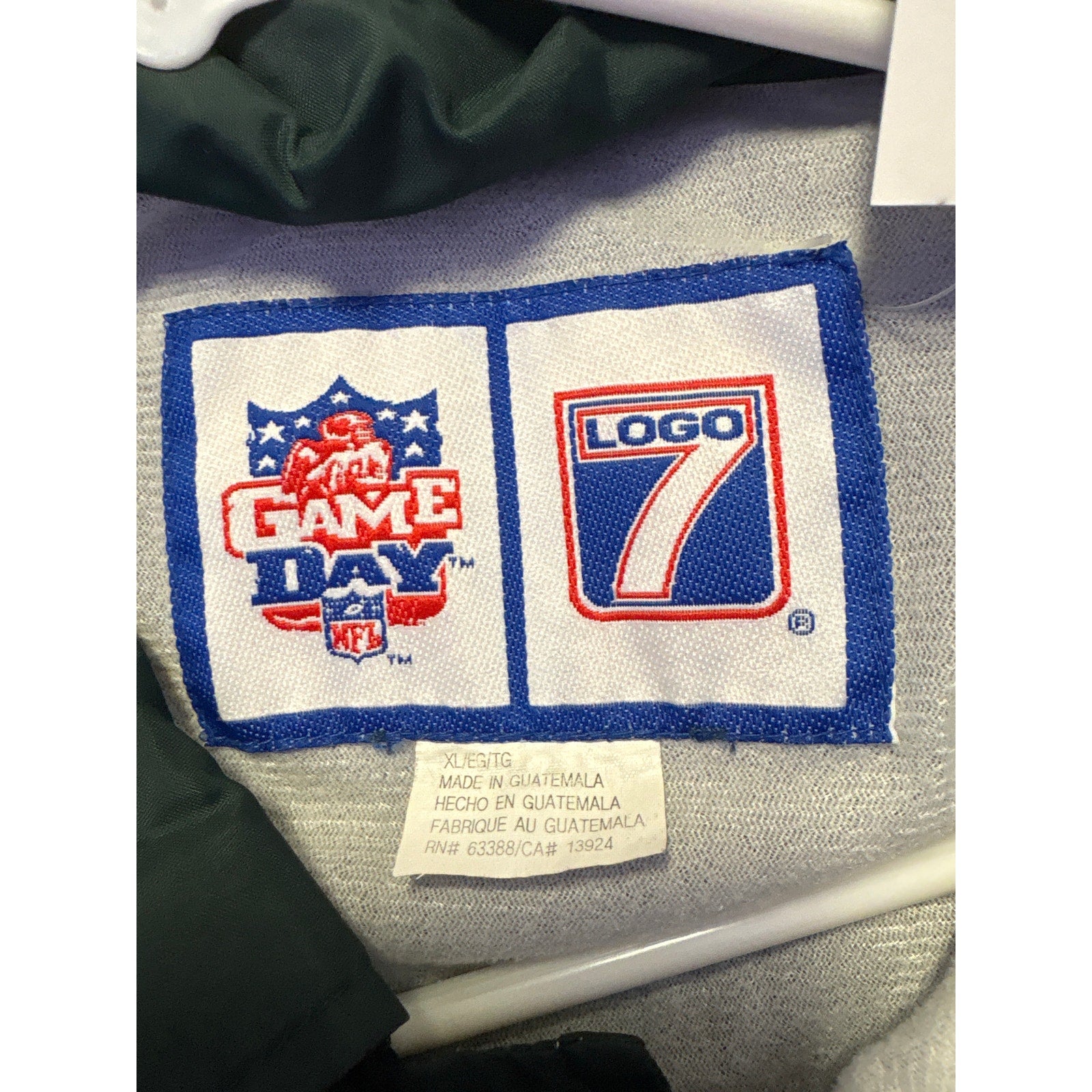 Vintage 90s Logo 7 Green Bay Packers Satin Jacket Button Snap Men's Size XL