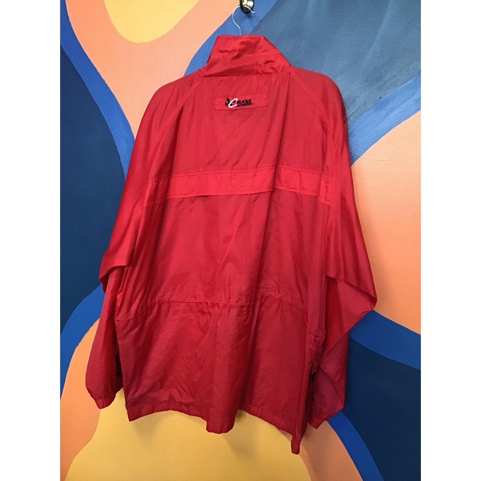 Chase Authentics NASCAR Racing Winston Cup Jacket Red Windbreaker Men's Size XL