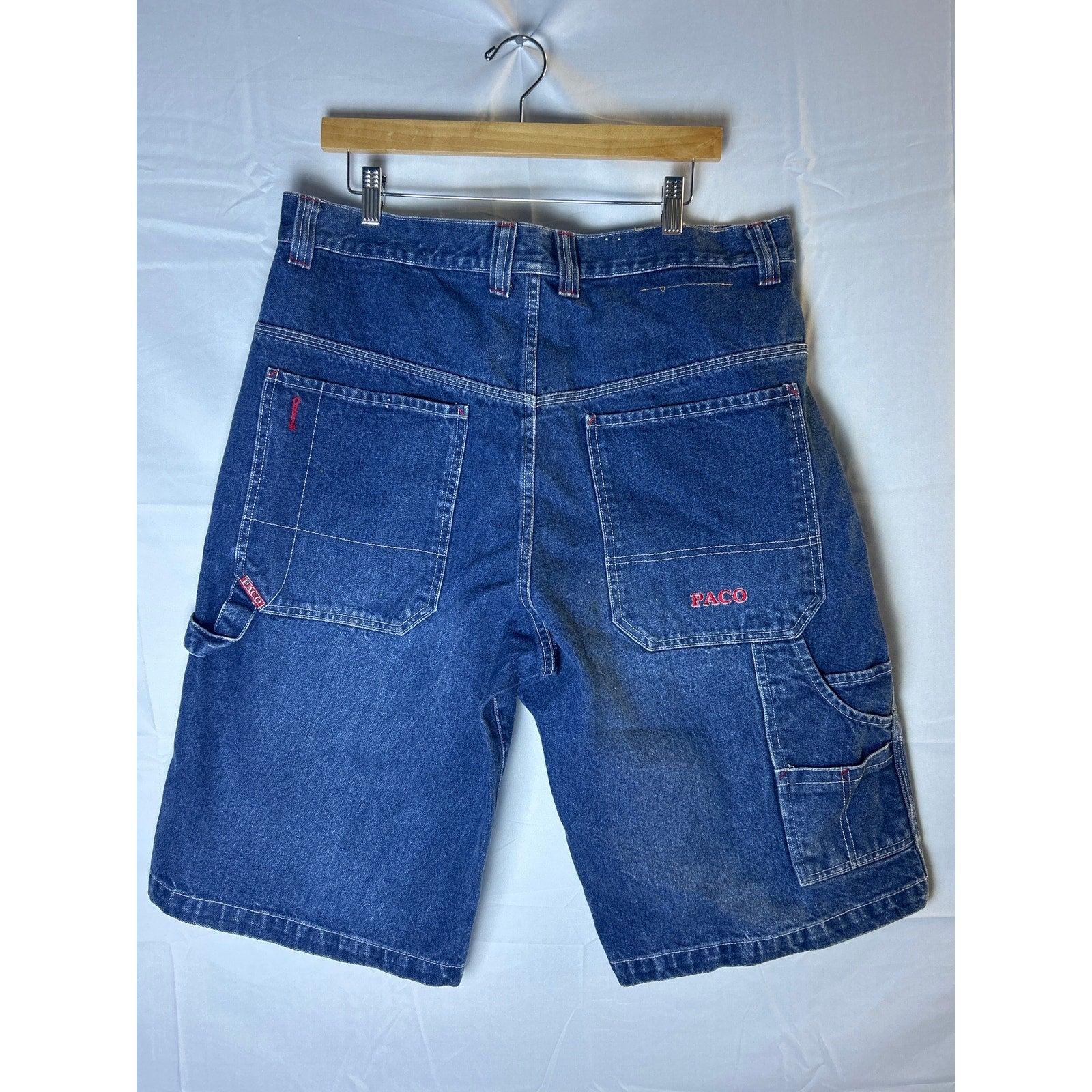 Paco Blue Denim Bermuda Shorts 5-Pockets Casual Shorts Men's Size 36
