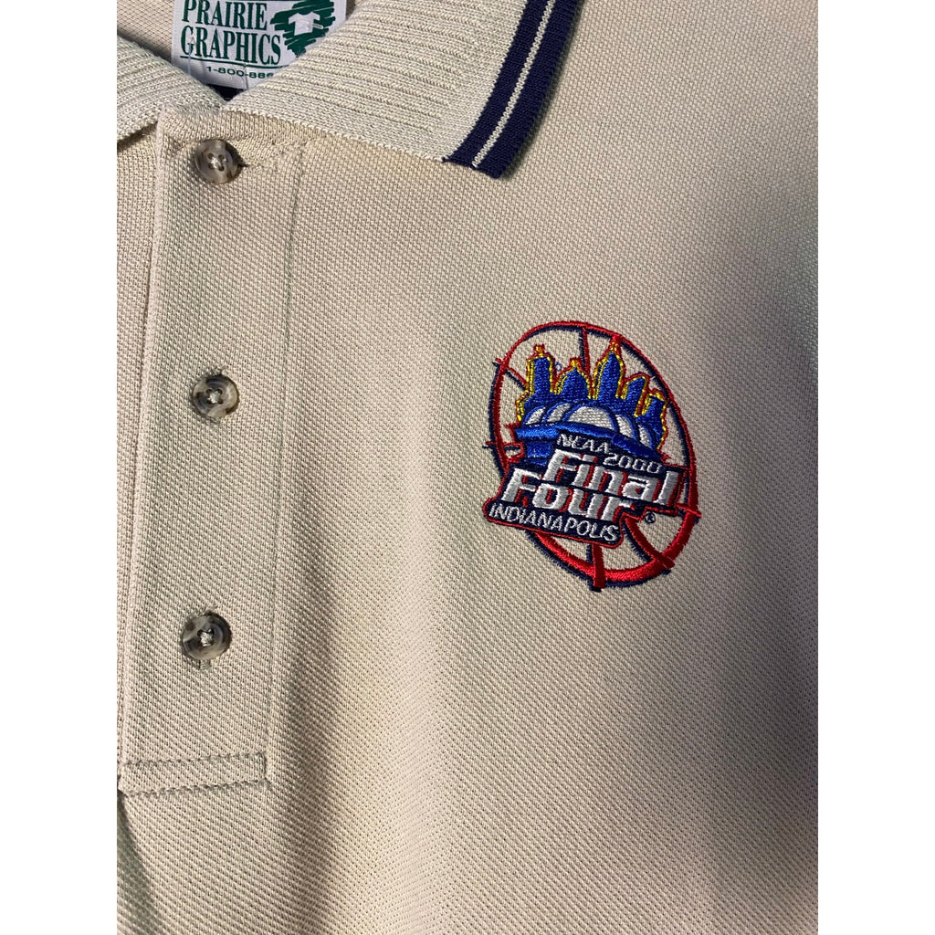 NCAA 2000 Final Four INDIANAPOLIS Tan Polo Shirt Short Sleeve Men's Size 2XL NWT