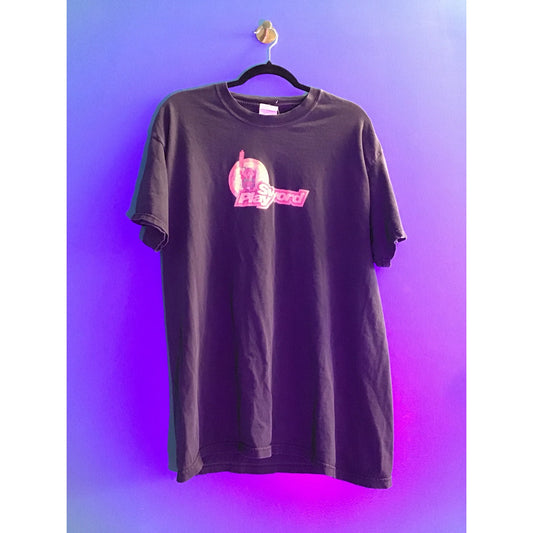 Y2K Hanes Streetwear Sword Play Graphic Print Black Shirt Adult Size Large