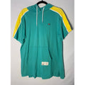 Southpole Yellow Teal Colorblock Hoodie Shirt Women's Size XL Drawstring