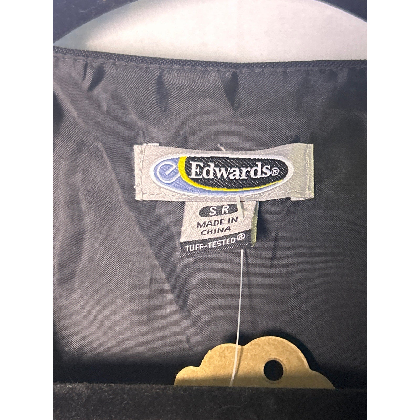 Vintage Edwards Black Button Up Vest Jacket Women's Size Small