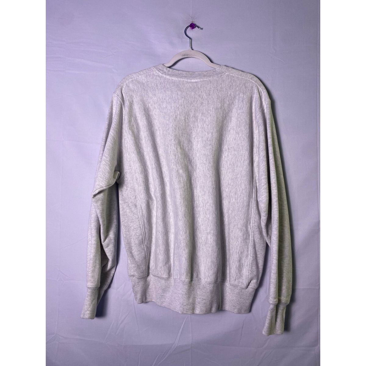 Champion IU INDIANA Blue Arch Print Gray Sweatshirt Heavy Reverse Weave Medium