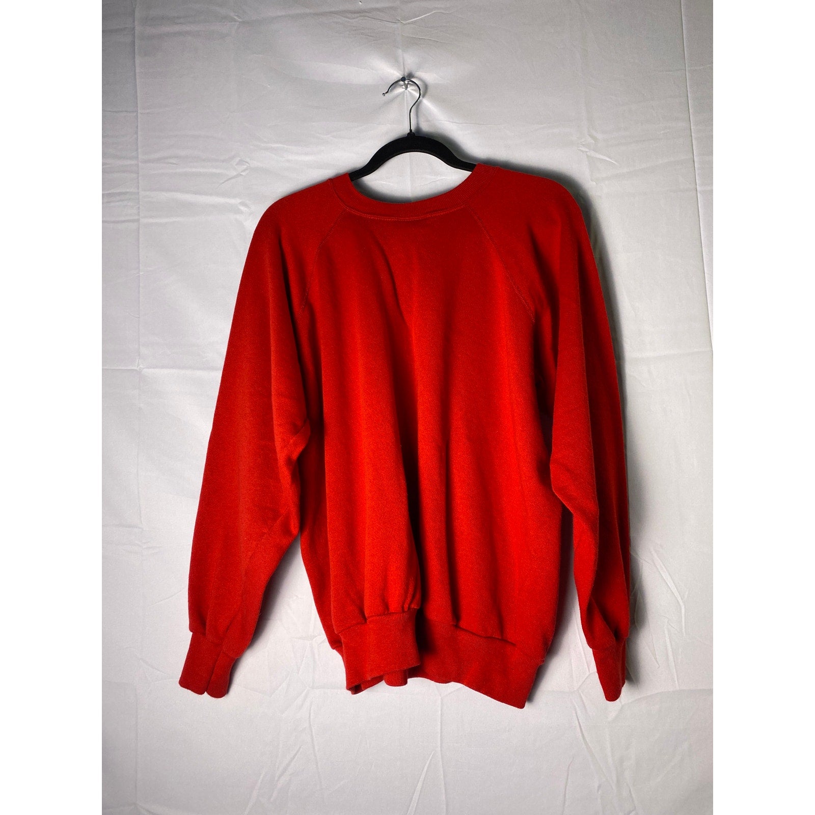 Vintage J.E. Morgan Puff Print Red Crewneck Pullover Sweatshirt Women's Size XL