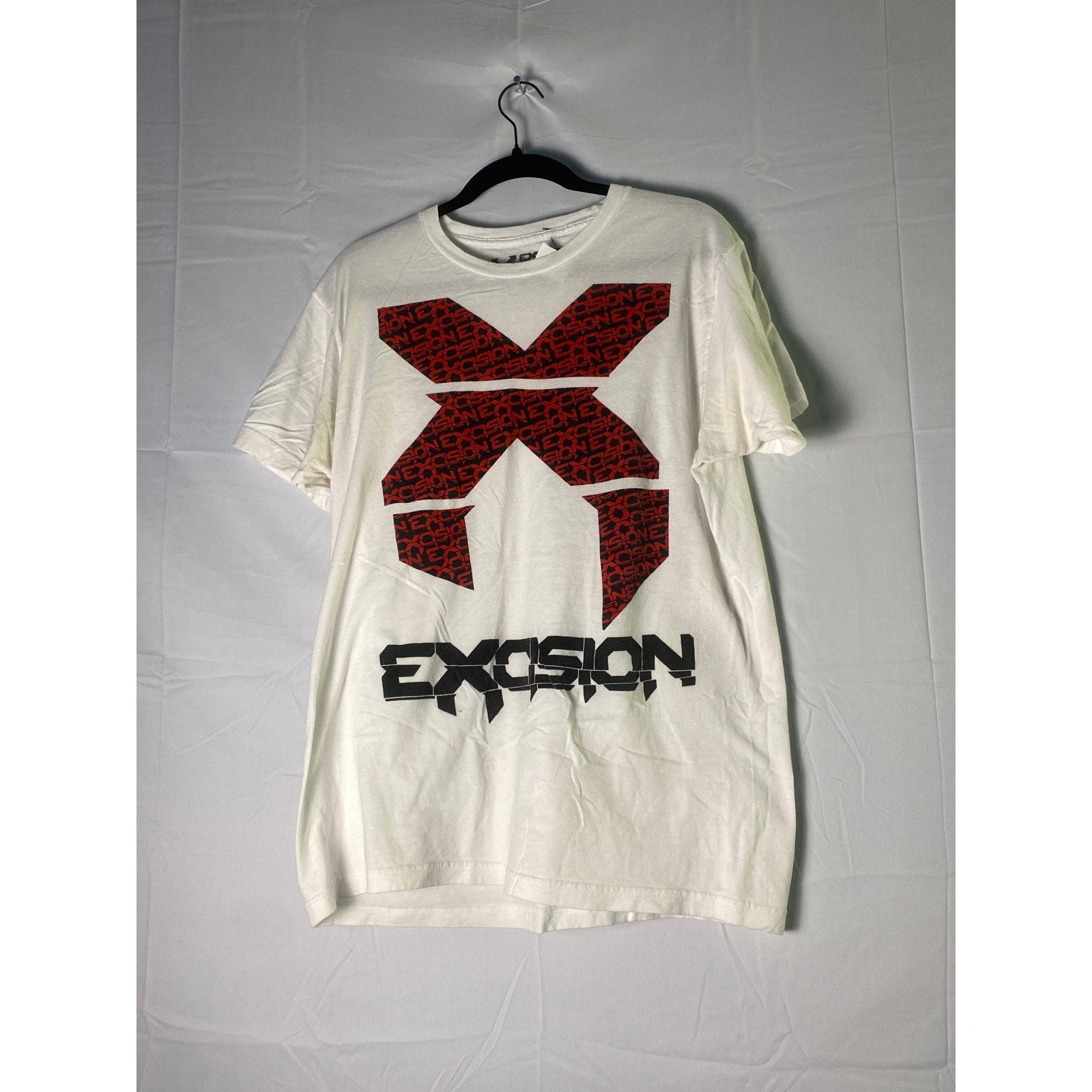 EXCISION Logo Graphic Print White T-shirt Women's Size Large