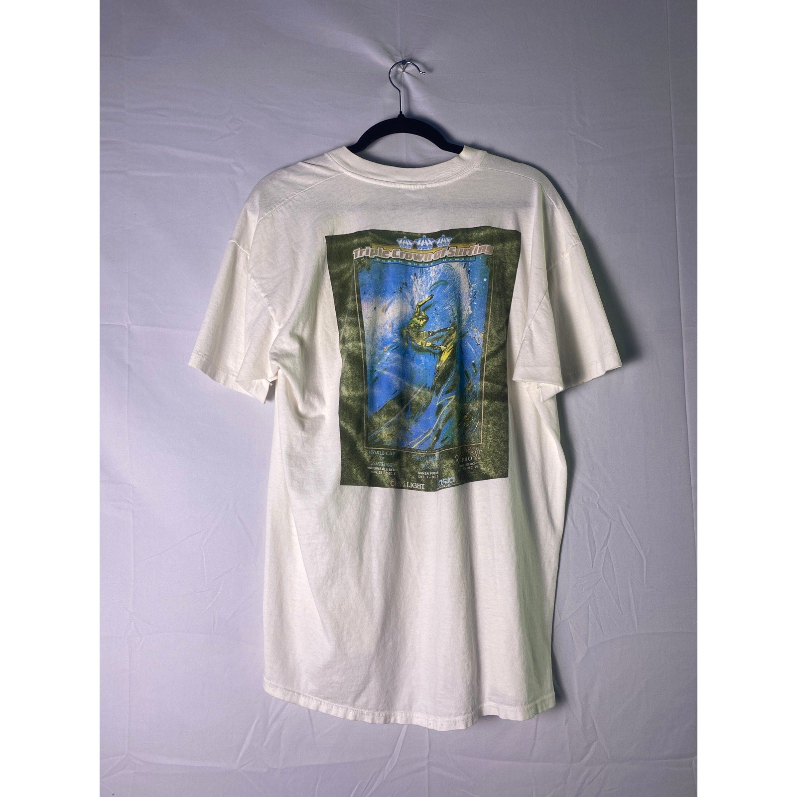 Stedman Triple Crown of Missing Billabong Tee White Shirt Men's Size XL