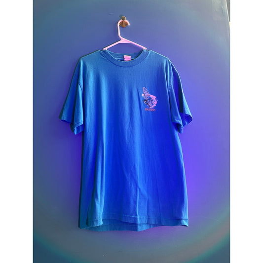Vintage Little Brownie Originals Windsurfing Ride the Wave Blue Adult Size L-XL