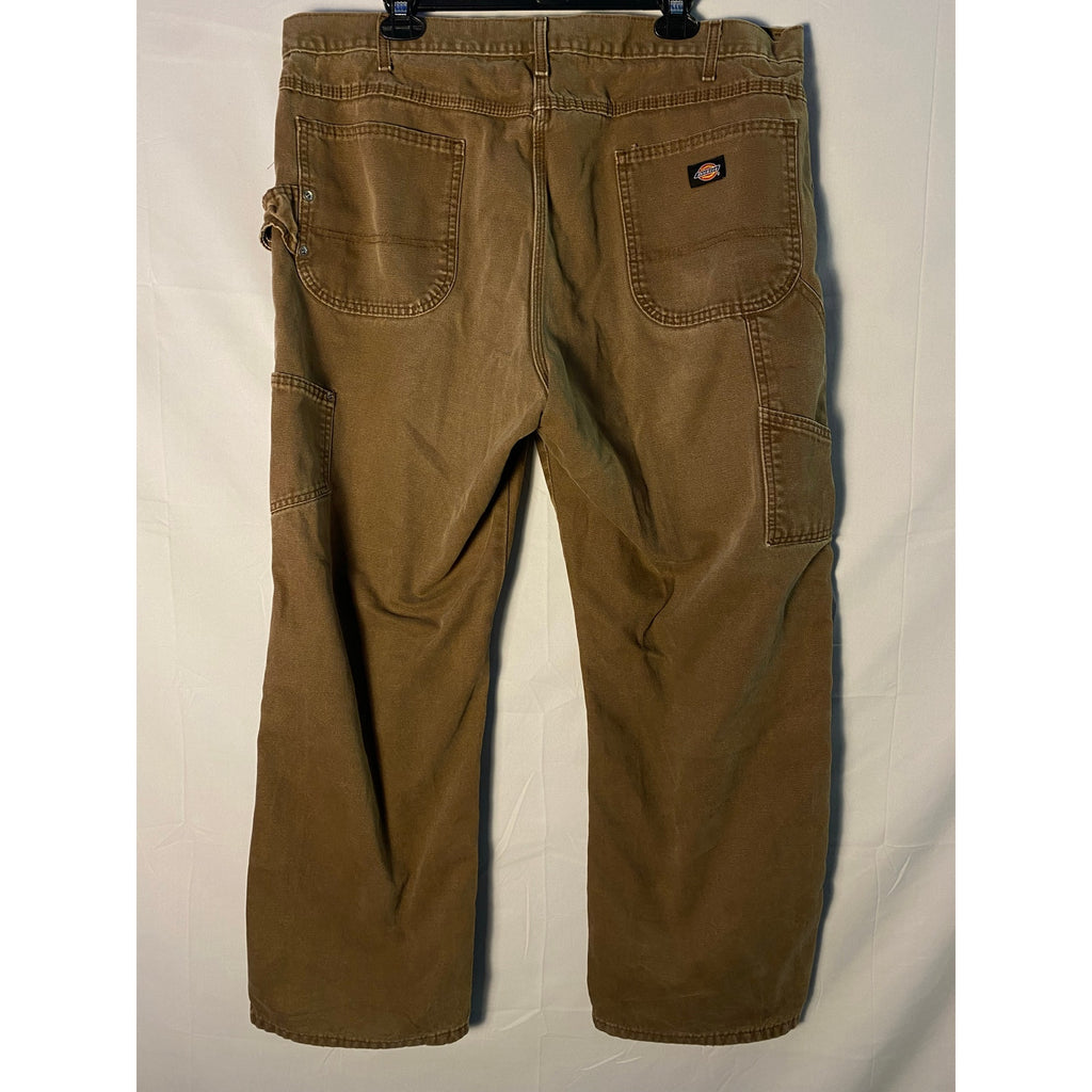 Dickies Brown Straight Leg Cargo Pants Multi Pockets Men's Size 40 Medium Wash