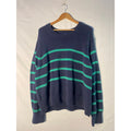 XXL Navy and Green Striped Gap Sweater