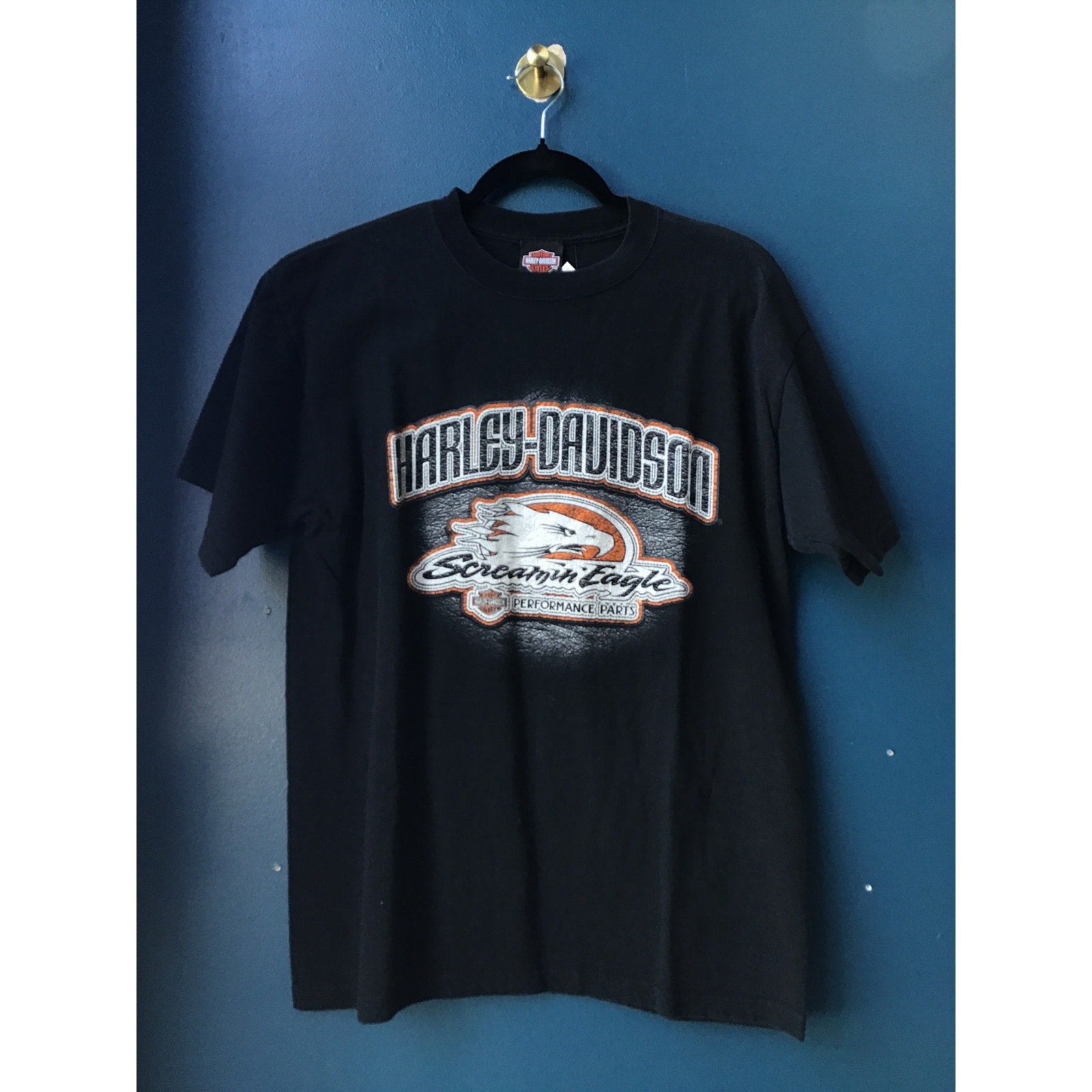 Vintage Harley Davidson Screamin' Eagle Ridin' Crewneck Black Shirt Size Large