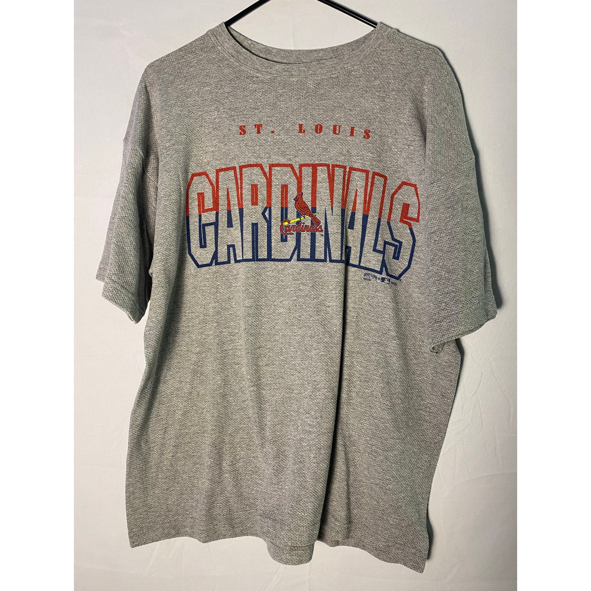 Team Athletics MLB St. Louis Cardinals Graphic Print Gray T-shirt Men Size Large